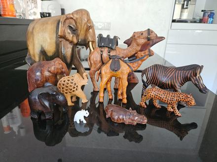 Drevené zvieratá - afrika, 