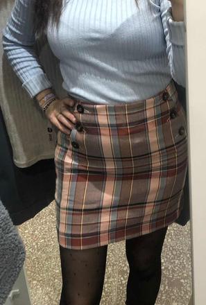 Farebná károvaná sukňa tommy hilfiger, s/36, tommy hilfiger,s