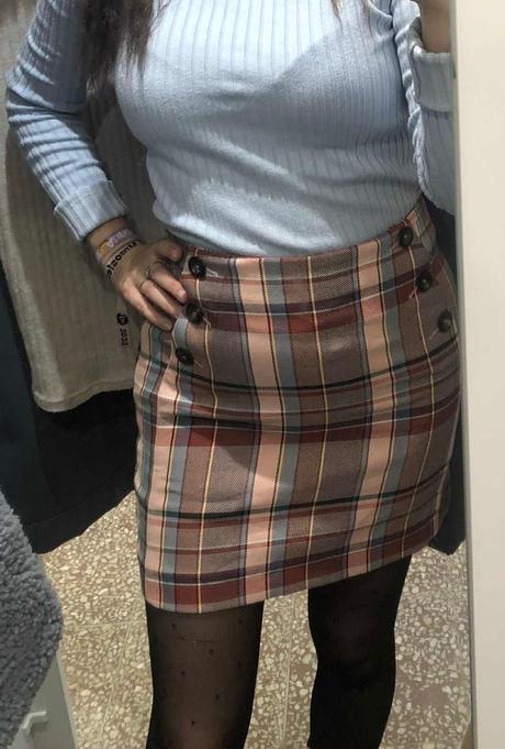 Farebná károvaná sukňa tommy hilfiger, s/36, tommy hilfiger,s