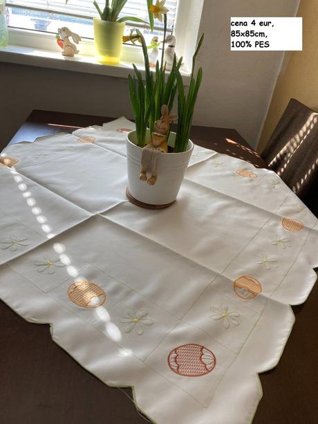 Veľkonočný obrus oranžové vajíčka, 