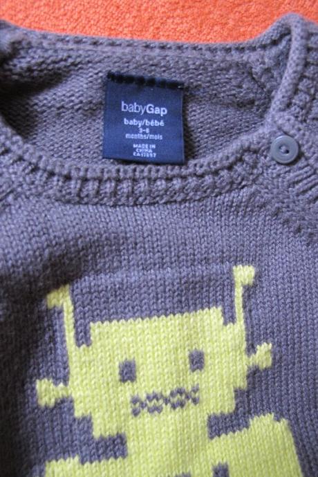 Frajerský svetrík top stav 3-6 mes., gap,62