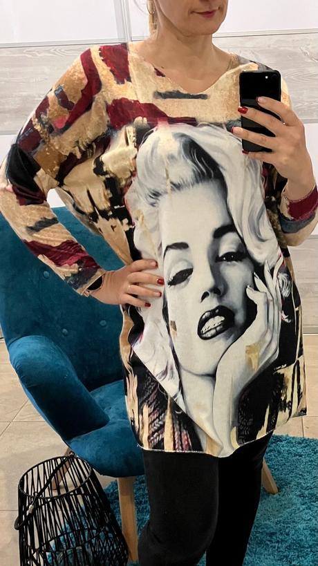 Vzorovaná svetrová tunika (uni), l / m / s / xl