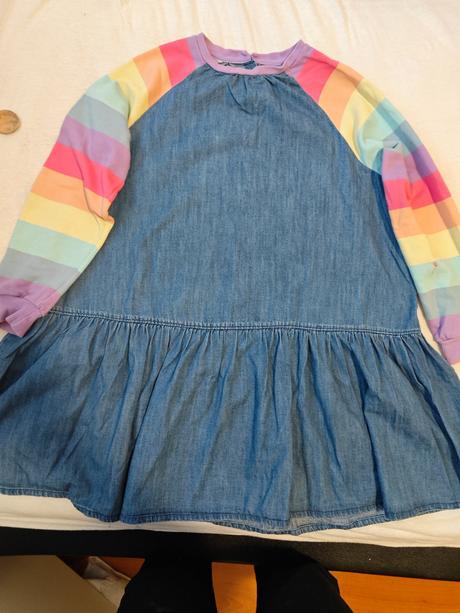 Siroke riflove saty s duhovymi rukavmi, next,158