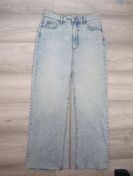 Sukňa jeans, stradivarius,s