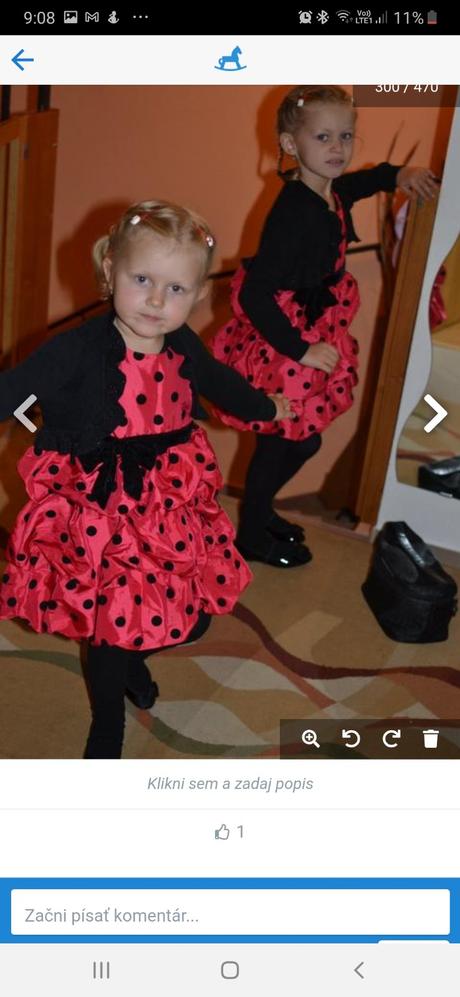 Rozprávkové vianočné bodkované puff šatičky 6-8r., h&m,128