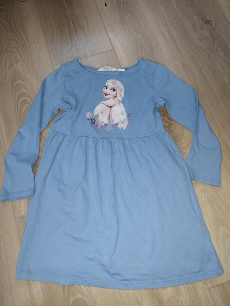 Bavlnené šaty na leginky, h&m,122