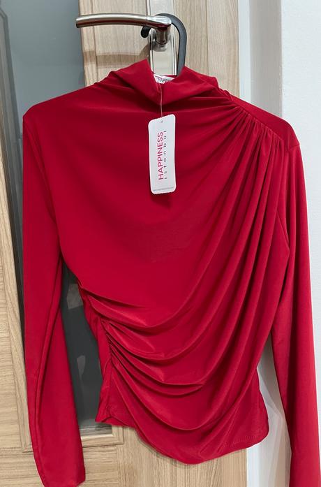 Červené elegantné tričko, xs