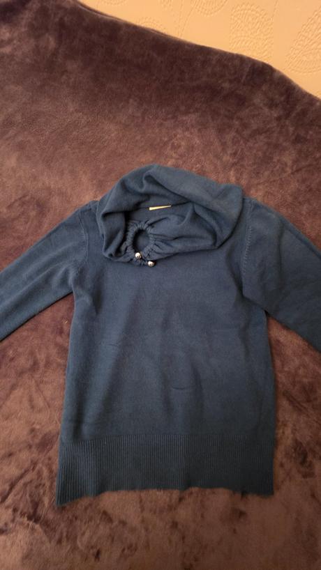 Teply pulovrik  tyrkys, c&a,xl