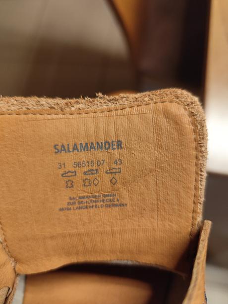 Kožené topanky salamander, len 2x obuté, veľmi dob, salamander,43