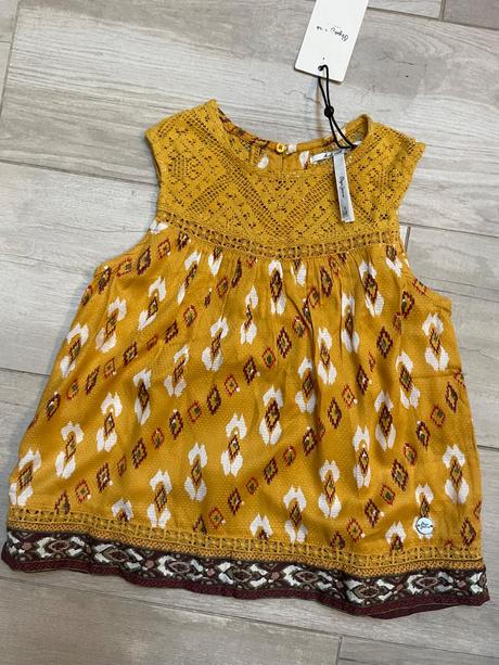 Nádherná okrová tunika s čipkou, pepe jeans,128