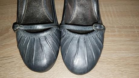 Šedo- strieborné lodičky zn. ecco, ecco,36