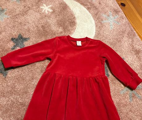 Pekne zamatove nenosene saty, h&m,86