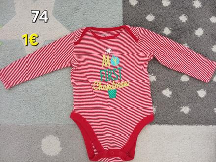Vianocne body 74 my first christmas, f&f,74