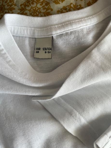 2ks čisto biele tričká 122/128, bonprix,122