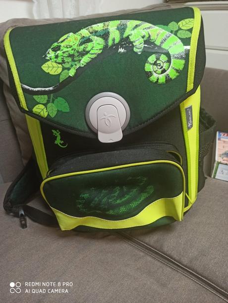 Školská taška pre prvákov, chameleón,