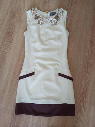 Šaty spoločenské béžové, xs