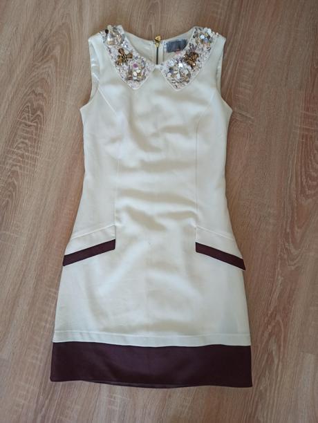 Šaty spoločenské béžové, xs