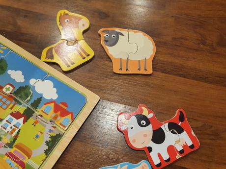 Montessori drevená krabica s hrami, 