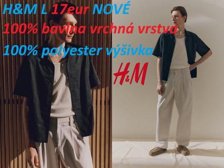 Košeľa hm čierna, h&m,l