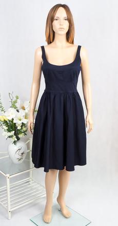 Kvalitné tmavomodré šaty, 40