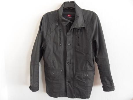 Pekná pánska čierna koženková bunda, cropp, veľ.m, m