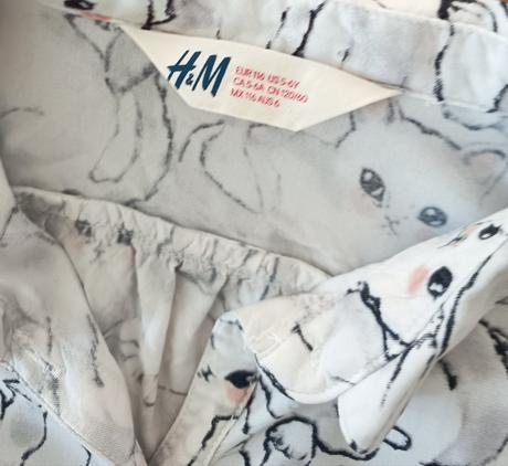 Košieľka s mačičkami, h&m,116