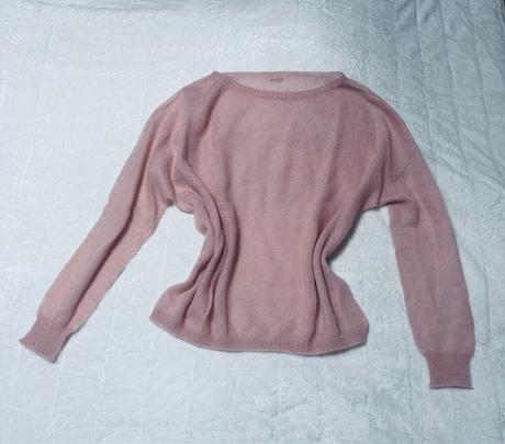 Ružový tenučký vlnený svetrík zn. liu jo, liu jo