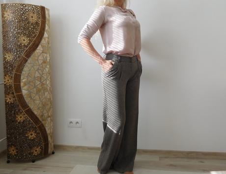 Nohavice pružné zrnitá látka 34, orsay,34
