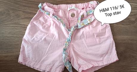 Krátke letné nohavice 116 top stav, h&m,116