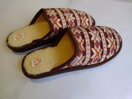 Zateplené papuče s ovčou vlnou, 38