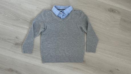 Svetrík s košelovým limcom, h&m,98