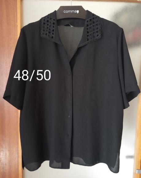 Letná blúzka čierna 48/50, 48
