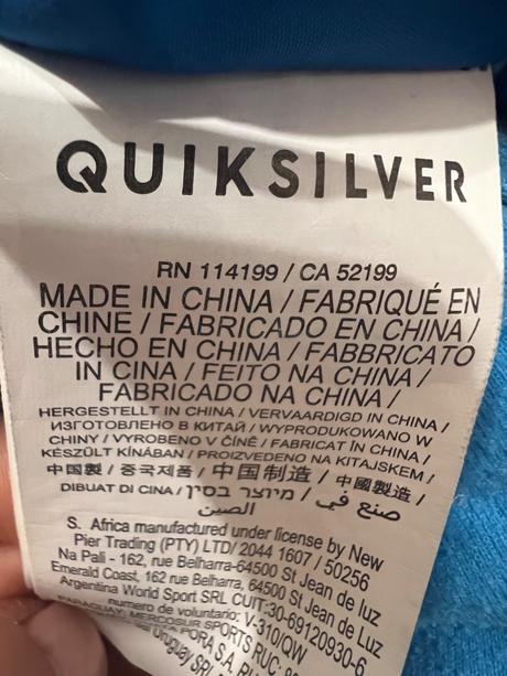 Quicksilver zateplené nohavice 104, quiksilver,104