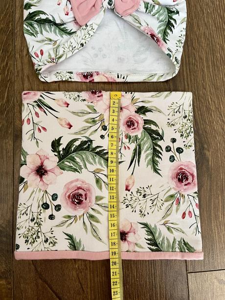 Ručne šitý set turbanová čiapka a nákrčník, 104