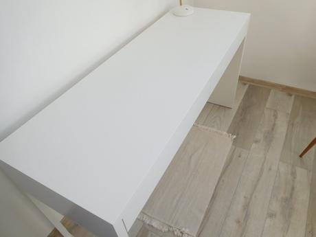 Stol písací biely  142 x 50 cm + stolička pevná,, 