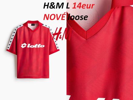 Futbalový dres lotto hm červený, h&m,l