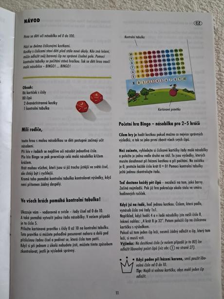 Bingo hra precvicovanie malej a velkej nasobilky, 