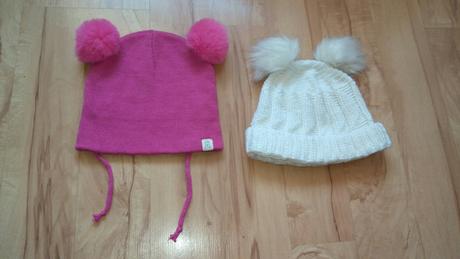 2x čiapočky s brmbolcami - 92, sinsay,92