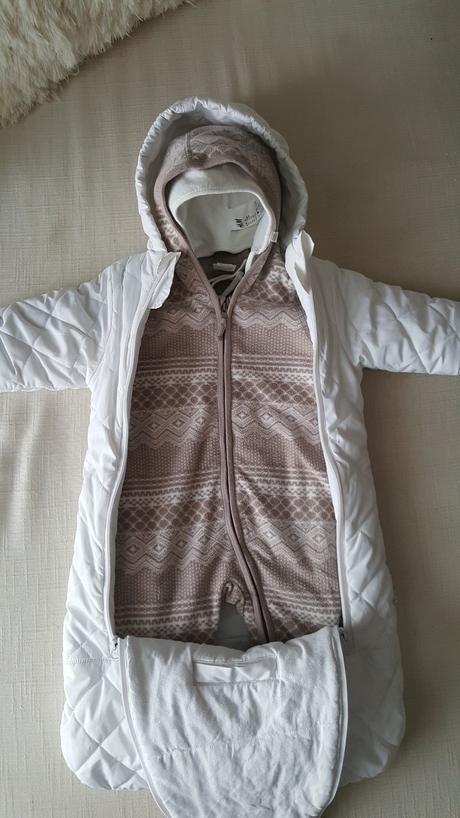 Zimny overal 68 hnedy h&m 4-6 m., h&m,68