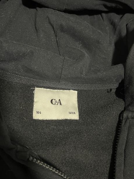 Čierna mikina na zips 164 c&a, c&a,164