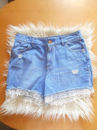 Riflové kraťasy s krajkou f&f na 13/14 rokov, f&f,164