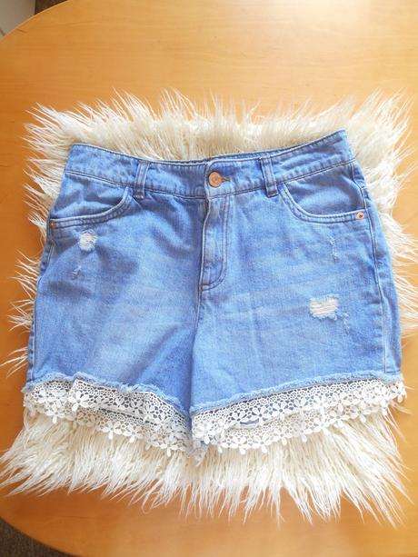 Riflové kraťasy s krajkou f&f na 13/14 rokov, f&f,164