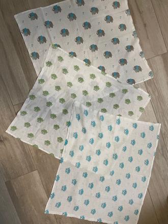 Bavlnené plienočky so zvieratkami, 