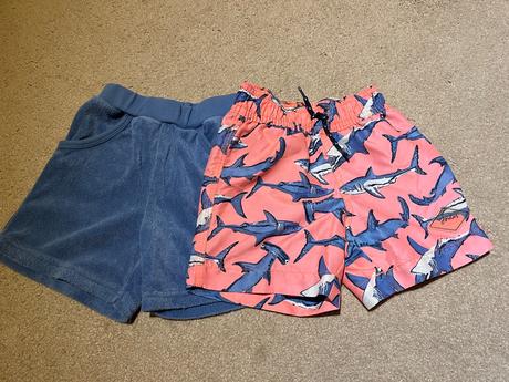 2x kratasy 2-3r - plavky joules a frote tchibo, 98