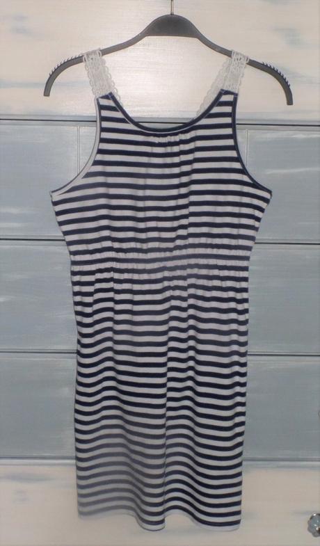 Pásikavé šaty s krajkou, yigga,164