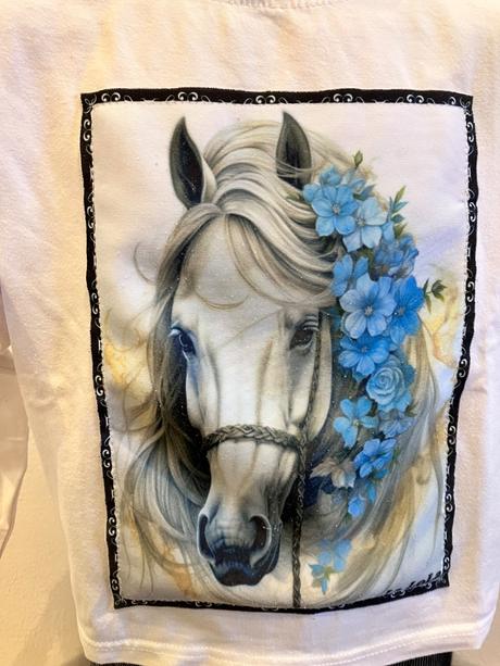 Dievčenské tričko s koníkom (116-122), 116