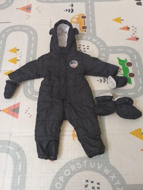 Zimný tmavosedy overal v.74, baby club,74