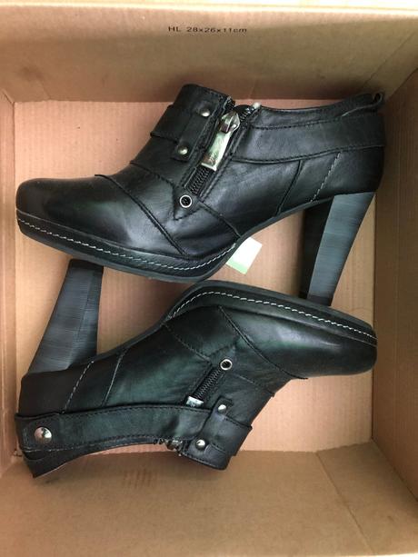 Kožené topánky na podpätku, 36