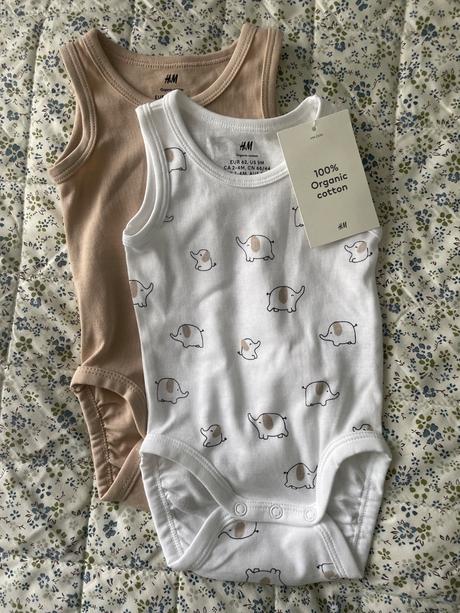 Detské body bez rukávov, h&m,62