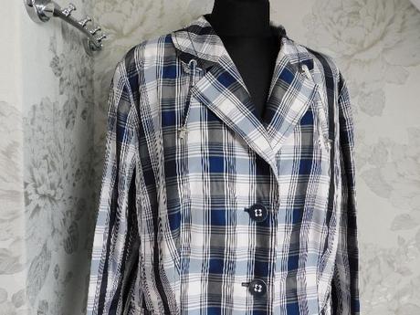 Damsky kvalitny karo blejzer/sako, 48